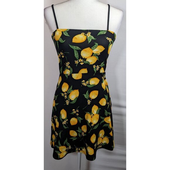 Divided by H&M Summery Black And Yellow Lemon Dress - Picture 4 of 6